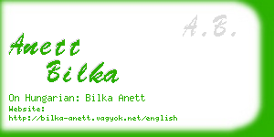 anett bilka business card